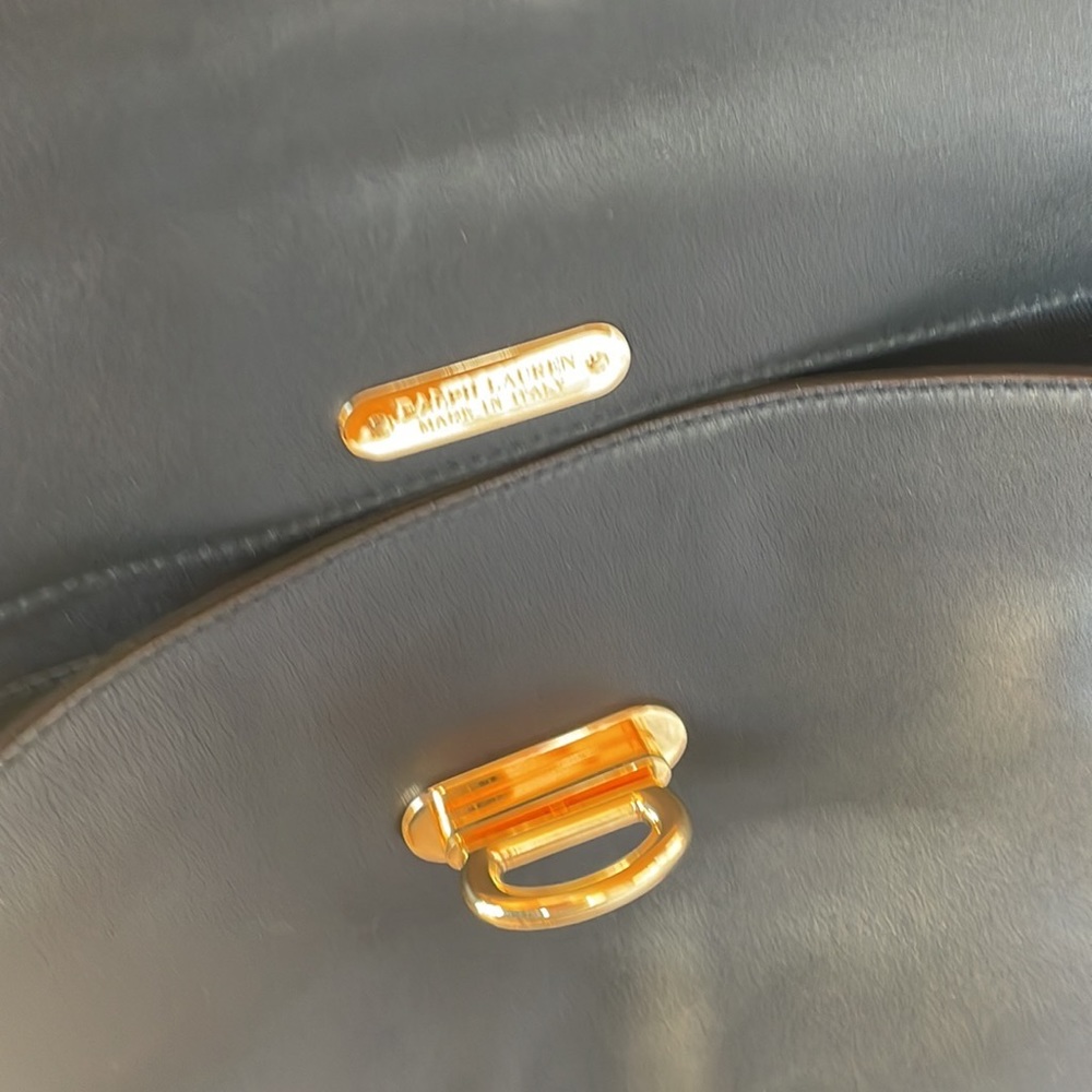 Ralph Lauren Black Leather Tiffin bag - Picture 11 of 11